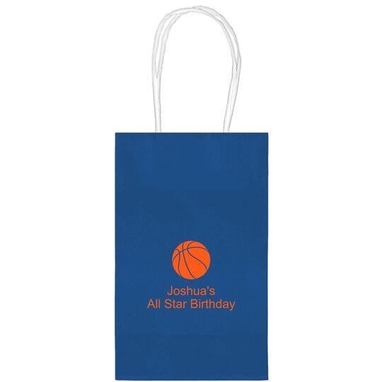 Basketball Medium Twisted Handled Bags